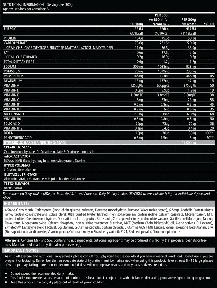 supplement facts